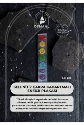 Selenit 7 Çakra Kabartmalı Enerji Plakası (S.K. 229) - Osmanlı Doğal Taş