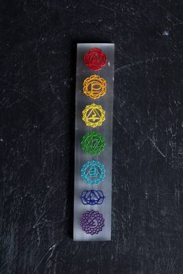 Selenit 7 Çakra Kabartmalı Enerji Plakası (S.K. 229) - 2