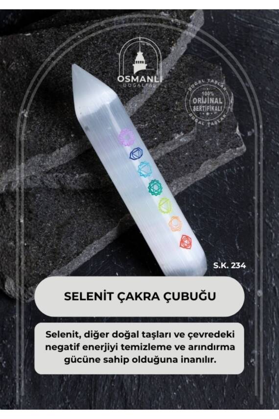 Selenit Çakra Çubuğu (S.K.224) - 1