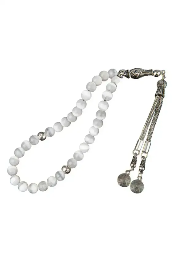 Selenit Doğal Taş Tesbih 33lük - 6mm - 1