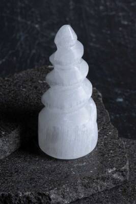 Selenit Mini Spiral Obje (S.K. 210) - Doğal Taş