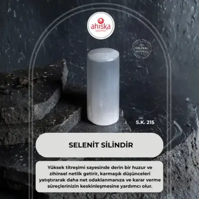 Selenit Silindir (S.K.215) - Doğal Taş (1)