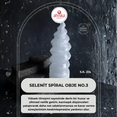 Selenit Spiral Obje no.3 (S.K.214) - Doğal Taş (1)