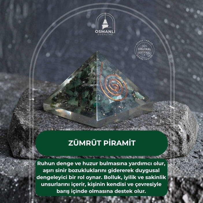 Seritifikalı zümrüt Piramit - 2