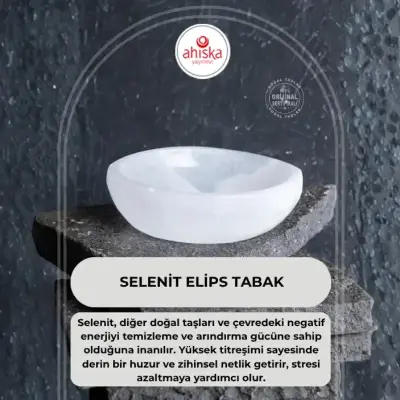 Sertifikal Selenit Elips Tabak no.4 - Doğal Taş (1)