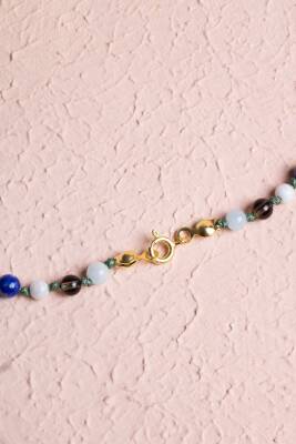 Sertifikalı 5-10 mm Silindir Kesim 20,25 gr Gold Eskitme Kaplamalı Gümüş İmame ve Püsküllü Kehribar Tesbih - 5