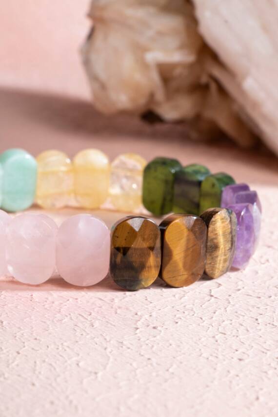 Sertifikalı 7 Çakra Doğal Taş Bileklik - 4