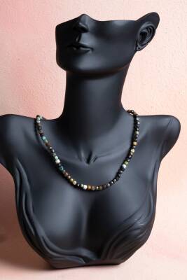 Sertifikalı Afrika Turkuaz Doğal Taş Kolye (SK:247) - 3