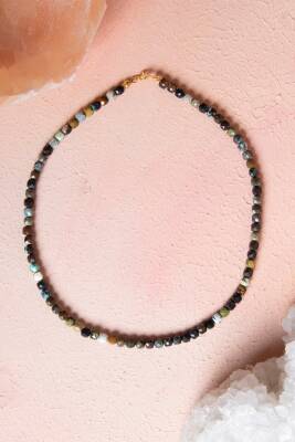 Sertifikalı Afrika Turkuaz Doğal Taş Kolye (SK:247) - Osmanlı Doğal Taş