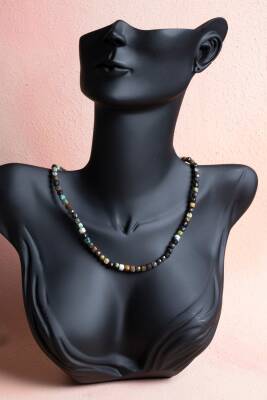 Sertifikalı Afrika Turkuaz Doğal Taş Kolye (SK:247) - 3