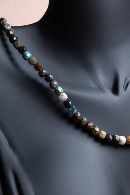 Sertifikalı Afrika Turkuaz Doğal Taş Kolye (SK:247) - 4