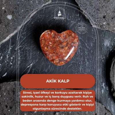 Sertifikalı Akik Kalp - 2