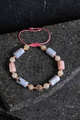 Sertifikalı Akik ve Sitrin Doğaltaş Bileklik - 4