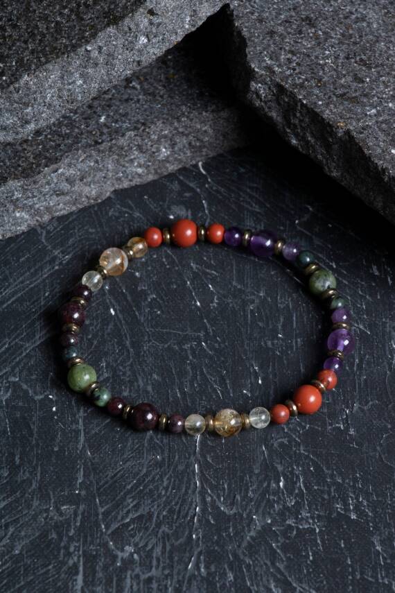 Sertifikalı Akrep Burcu Doğal Taş Bileklik (SK:260) - 1