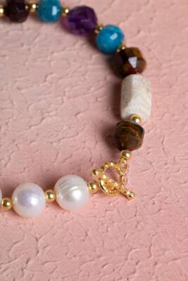 Sertifikalı Akrep Burcu Gümüş Kapama Doğal Taş Bileklik (SK:273) - 4