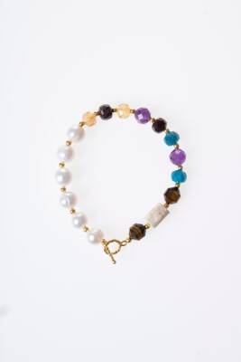 Sertifikalı Akrep Burcu Gümüş Kapama Doğal Taş Bileklik (SK:273) - 6