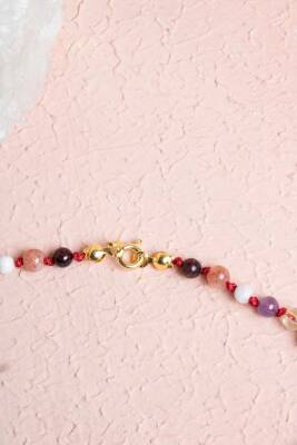 Sertifikalı Akrep Burcu Gümüş Yıldızlı Doğal Taş Kolye - 4