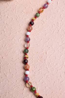 Sertifikalı Akrep Burcu Gümüş Yıldızlı Doğal Taş Kolye - 3