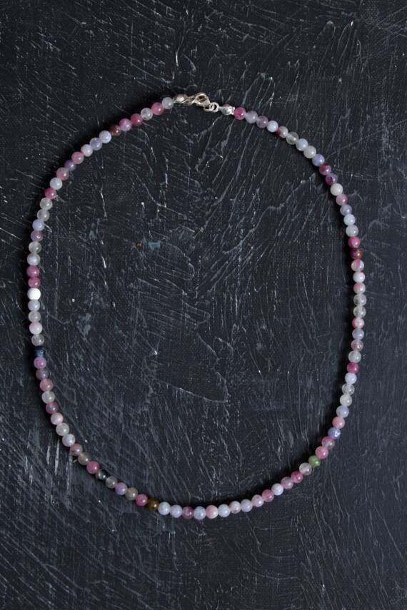 Sertifikalı Akuamarin, Turuncu Aventurin Gümüş Kapama Doğal Taş Kolye - 2