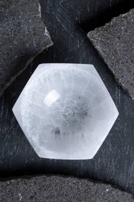 Sertifikalı Altıgen Selenit Tabak - 3