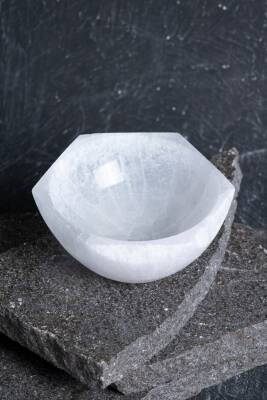 Sertifikalı Altıgen Selenit Tabak - 4