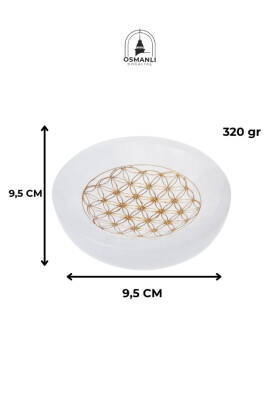 Sertifikalı Altın Renkli Motifli Selenit Tabak - 5