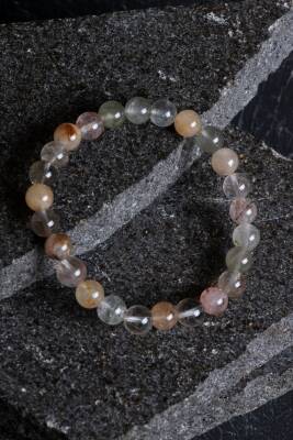 Sertifikalı Altın Rutilli Kuvars Doğal Taş Bileklik (SK:169) - 4