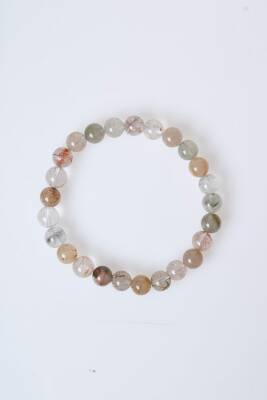 Sertifikalı Altın Rutilli Kuvars Doğal Taş Bileklik (SK:169) - 6