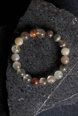 Sertifikalı Altın Rutilli Kuvars Doğal Taş Bileklik (SK:173) - Osmanlı Doğal Taş