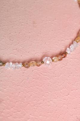 Sertifikalı Altın Rutilli Kuvars, Kuvars, Hematit Doğal Taş Kolye (SK:023) - 3