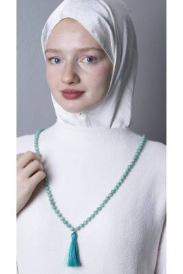 Sertifikalı Amazonit Elmas Kesim Fasetli Doğal Taş Tesbih Kolye 99luk - 8mm (SK:289) - Osmanlı Doğal Taş