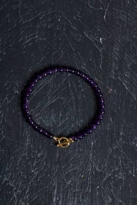 Sertifikalı Ametist Altın Kaplama Gümüş Aparat Doğal Taş Set - Osmanlı Doğaltaş