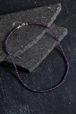 Sertifikalı Ametist Doğal Taş Kolye - Osmanlı Doğaltaş