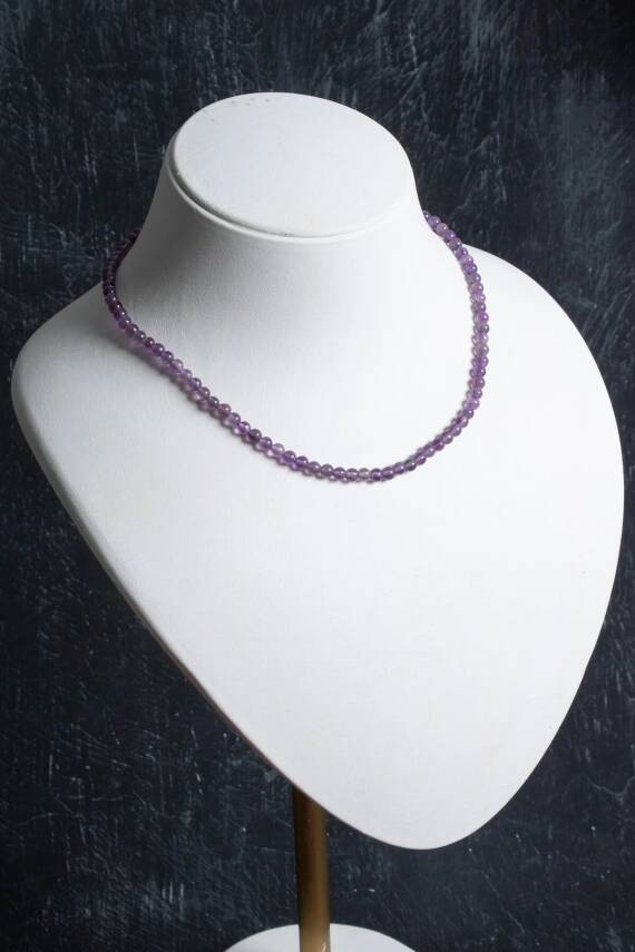 Sertifikalı Ametist Doğal Taş Kolye - 5