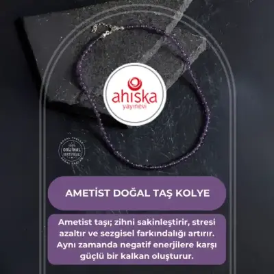 Sertifikalı Ametist Doğal Taş Kolye - Doğal Taş (1)