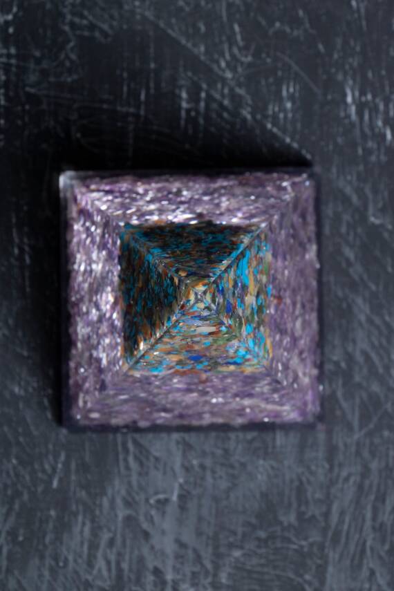 Sertifikalı Ametist & Genel Çakra Ağaçlı Piramit - 4