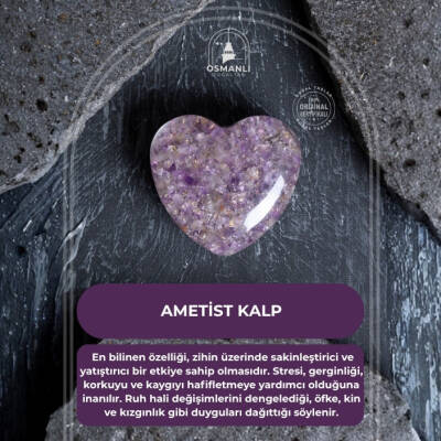 Sertifikalı Ametist Kalp - 2
