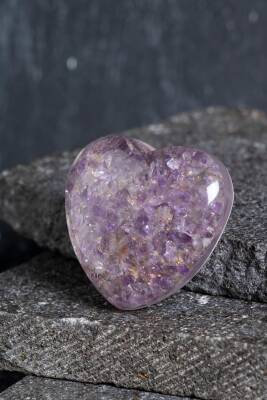 Sertifikalı Ametist Kalp - 3