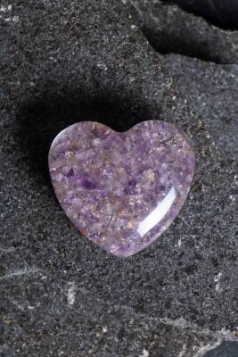 Sertifikalı Ametist Kalp - 4