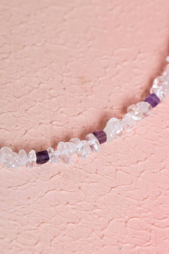 Sertifikalı Ametist, Kuvars Doğal Taş Kolye (SK:026) - 5