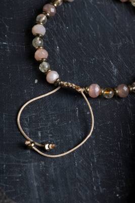 Sertifikalı Ametist, Turkuaz ve Sitrin Doğal Taş Makrome Bileklik (SK:161) - 5