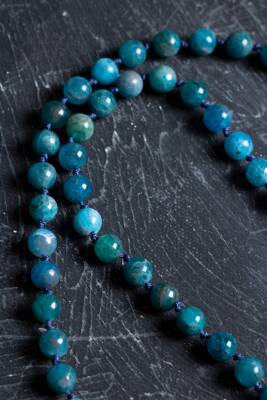 Sertifikalı Apatit Doğal Taş Kolye Tesbih 99luk - 6mm (SK:209) - 3