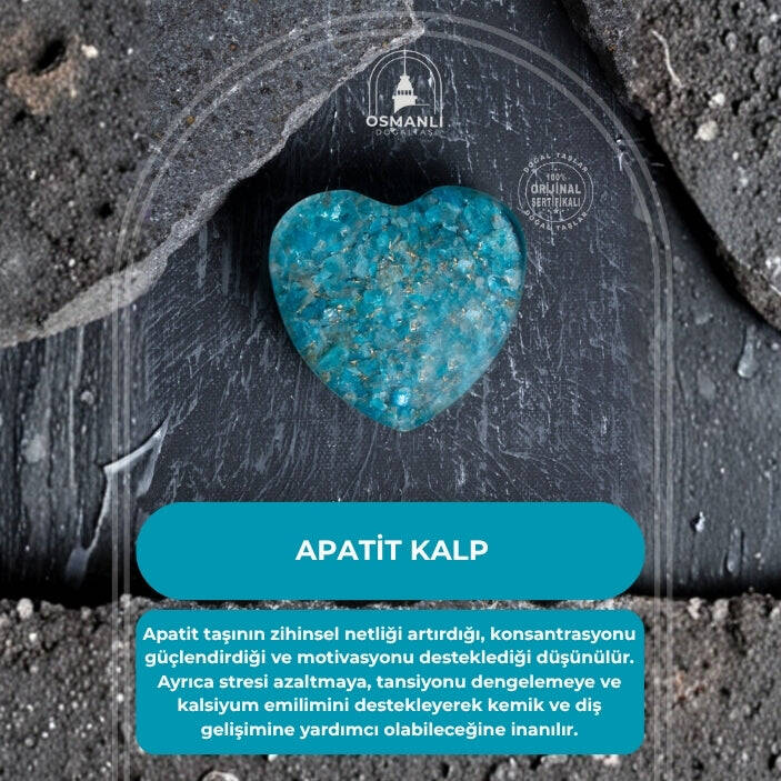 Sertifikalı Apatit Kalp - 2
