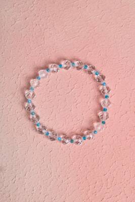 Sertifikalı Apatit, Kristal Kuvars Doğal Taş Bileklik (SK:370) - Osmanlı Doğal Taş