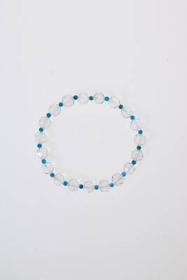 Sertifikalı Apatit, Kristal Kuvars Doğal Taş Bileklik (SK:370) - 5