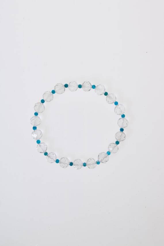 Sertifikalı Apatit, Kristal Kuvars Doğal Taş Bileklik (SK:370) - 5