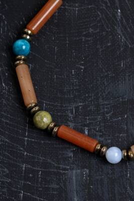 Sertifikalı Apatit, Krizokol ve Aventurin Doğal Taş Bileklik - Osmanlı Doğaltaş