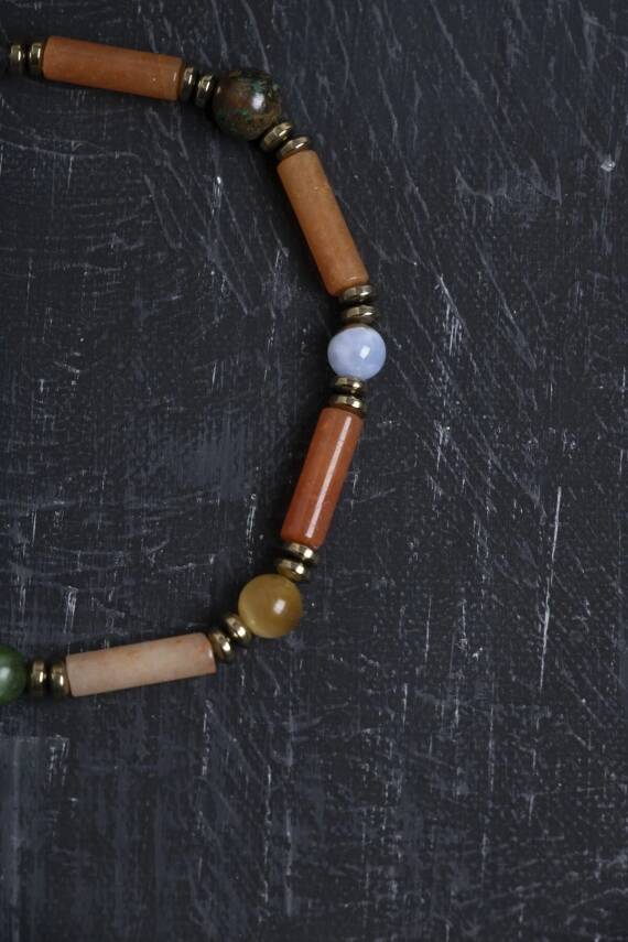 Sertifikalı Apatit, Krizokol ve Yeşim Boğa Burcu Bilekliği - 3