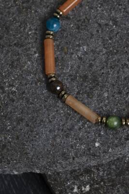 Sertifikalı Apatit, Krizokol ve Yeşim Boğa Burcu Bilekliği - 4