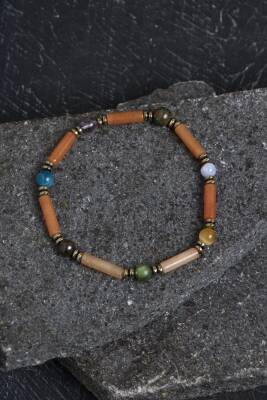 Sertifikalı Apatit, Krizokol ve Yeşim Boğa Burcu Bilekliği - 5